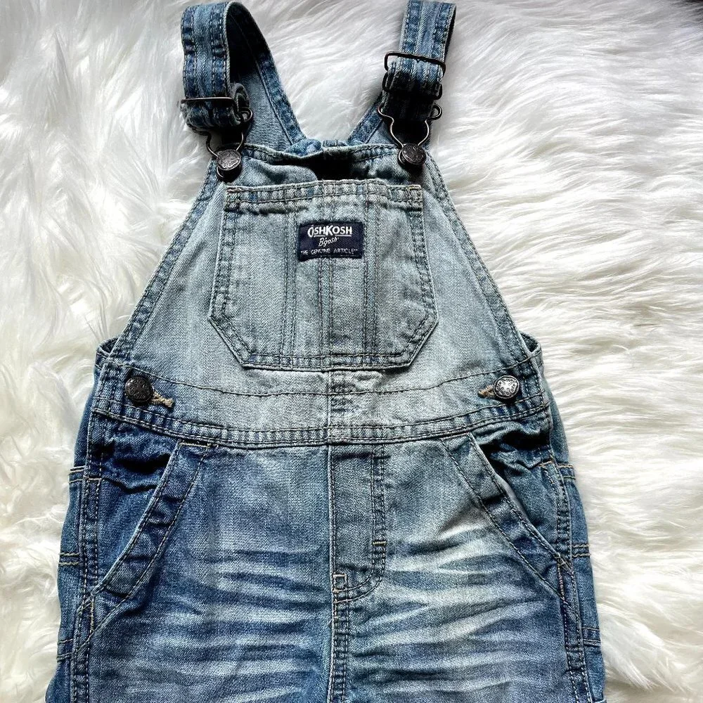 OshKosh B’Gosh Classic Denim Carpenter Jean Overalls Size Kids 24‎ Boys/Girls